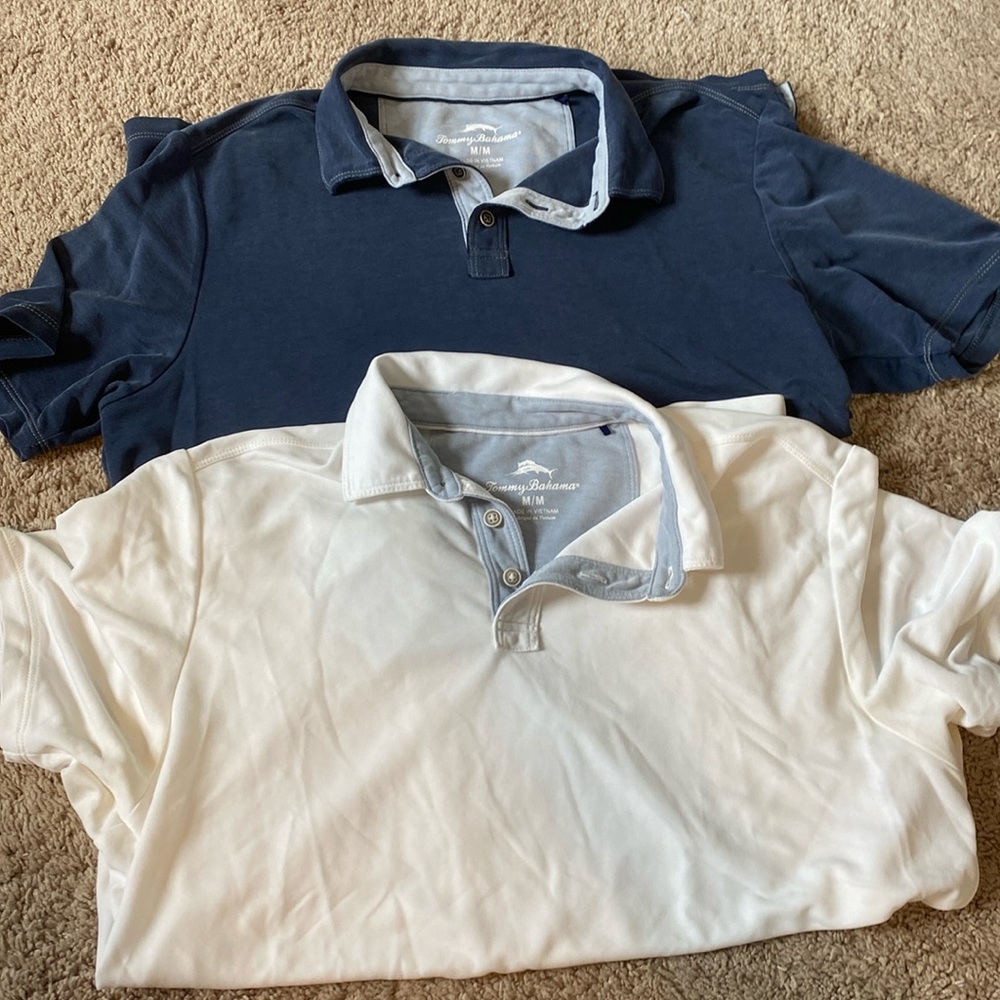 Two Tommy Bahamas Polos Size Medium
